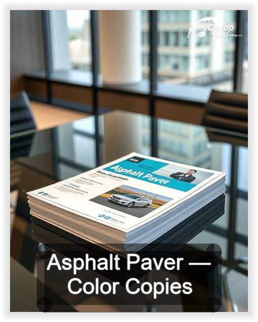 Asphalt Paver business card design sample