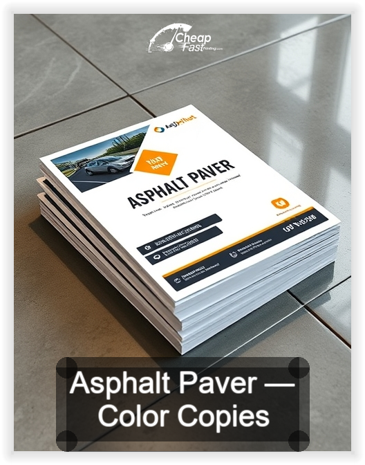 Asphalt Paver business card design sample