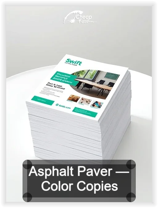 Asphalt Paver business card design sample