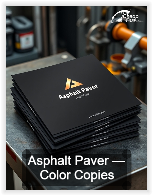 Asphalt Paver business card design sample