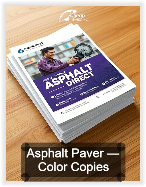 Asphalt Paver business card design sample