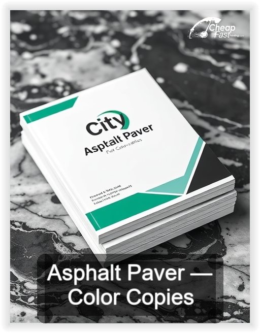 Asphalt Paver business card design sample