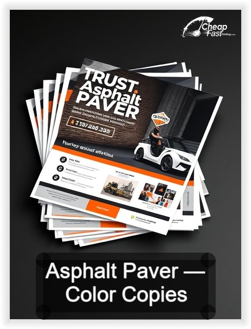 Asphalt Paver business card design sample