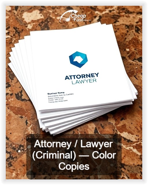 Attorney Lawyer Criminal business card design sample