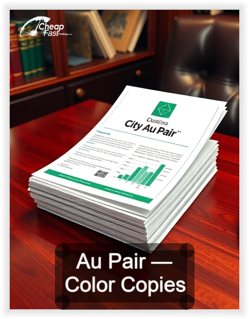 Au Pair business card design sample