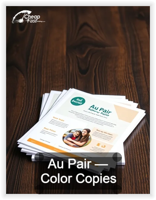Au Pair business card design sample