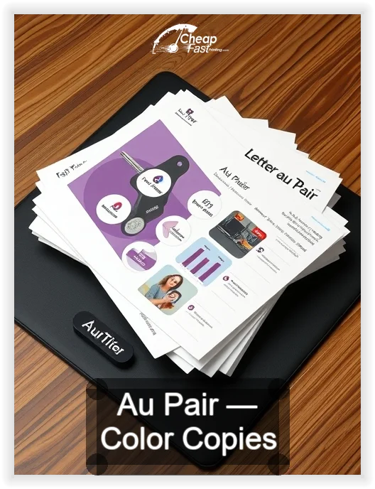 Au Pair business card design sample