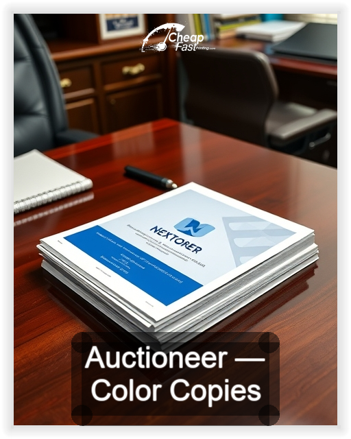 Auctioneer business card design sample