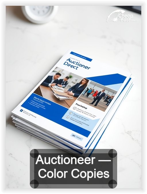 Auctioneer business card design sample