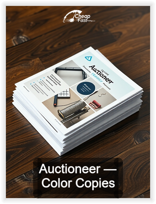 Auctioneer business card design sample