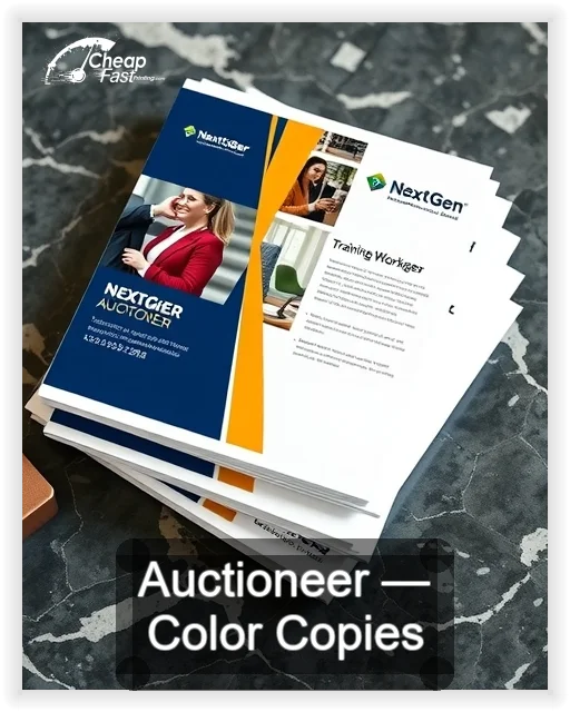 Auctioneer business card design sample