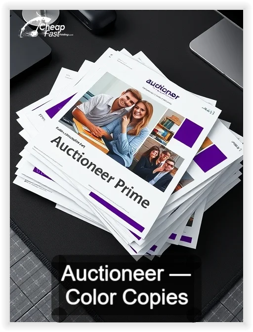 Auctioneer business card design sample