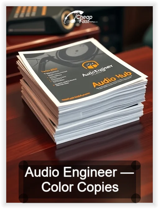 Audio Engineer business card design sample