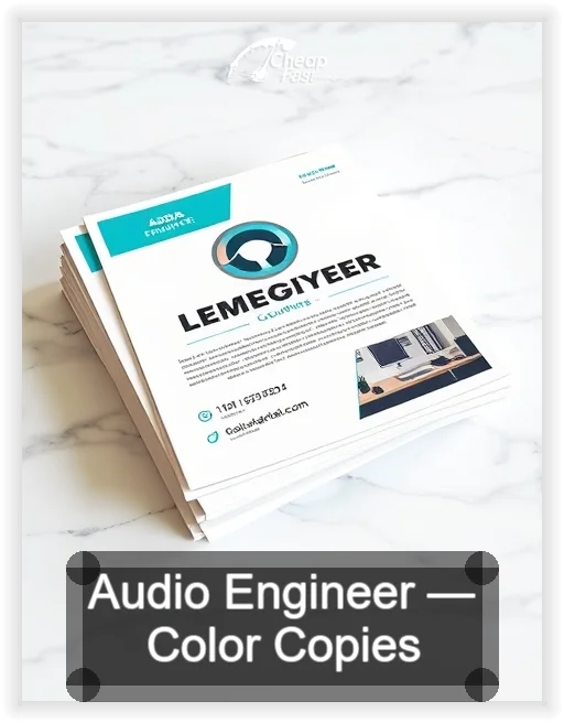 Audio Engineer business card design sample