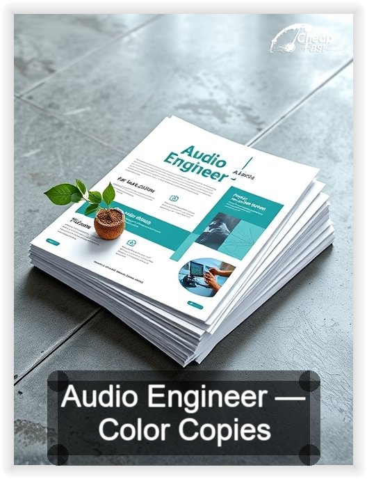 Audio Engineer business card design sample