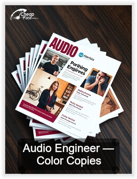 Audio Engineer business card design sample