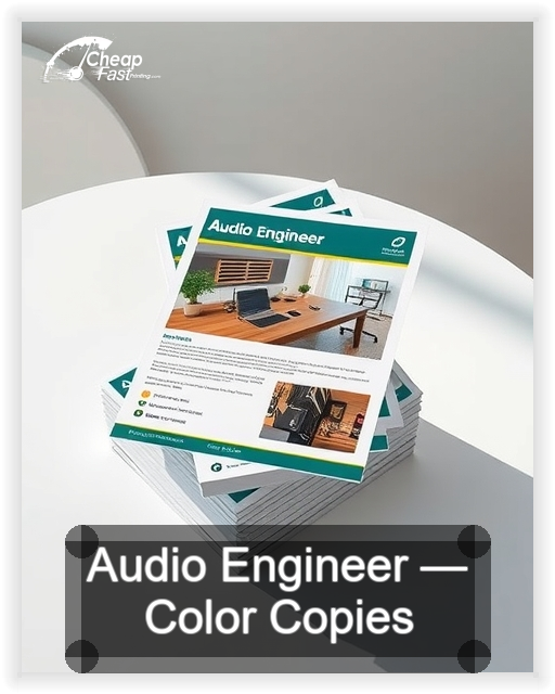 Audio Engineer business card design sample