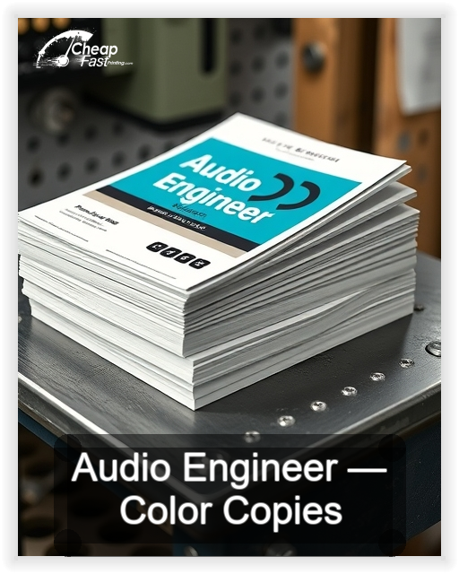 Audio Engineer business card design sample