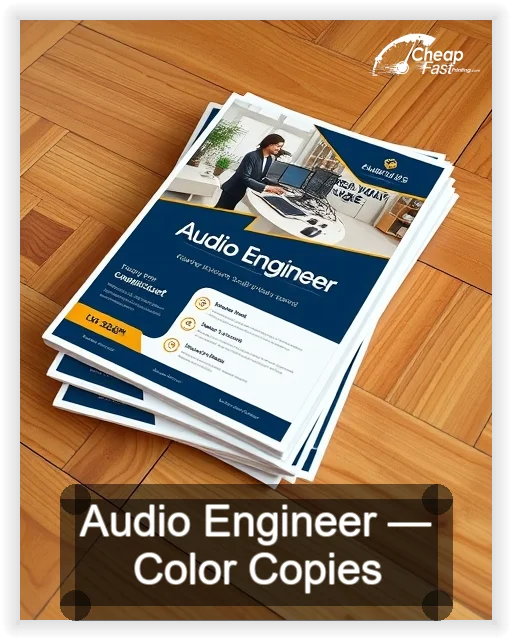 Audio Engineer business card design sample