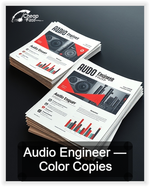 Audio Engineer business card design sample