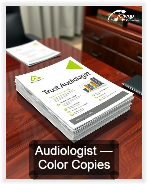 Audiologist business card design sample