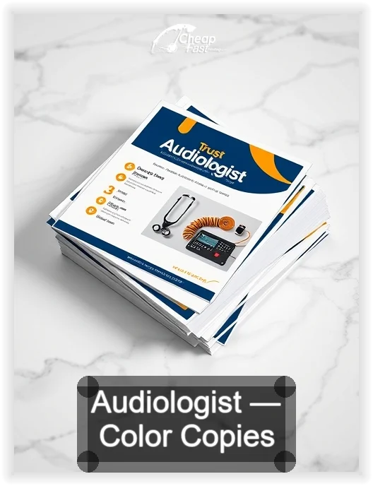 Audiologist business card design sample