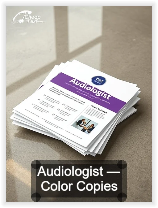 Audiologist business card design sample