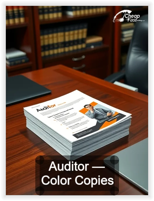 Auditor business card design sample