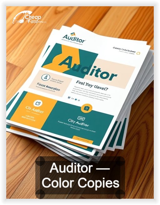 Auditor business card design sample