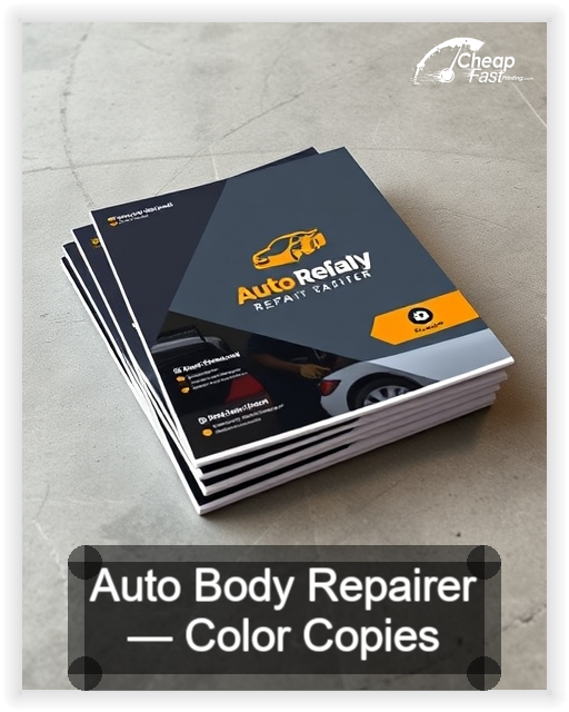 Auto Body Repairer business card design sample