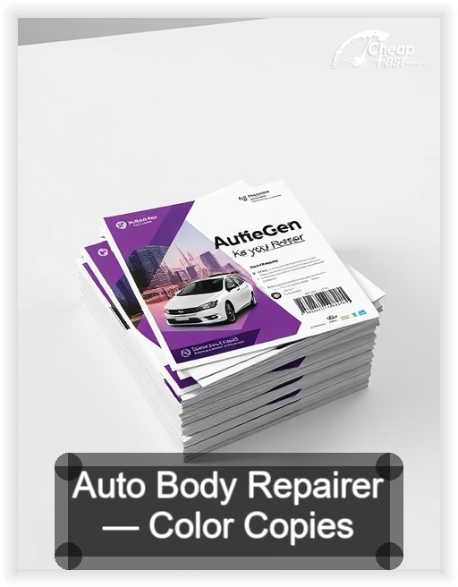 Auto Body Repairer business card design sample