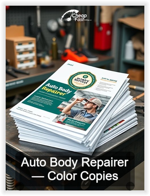 Auto Body Repairer business card design sample