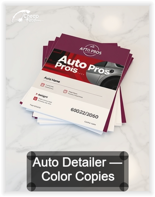 Auto Detailer business card design sample