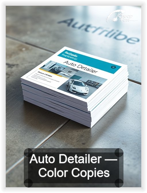 Auto Detailer business card design sample