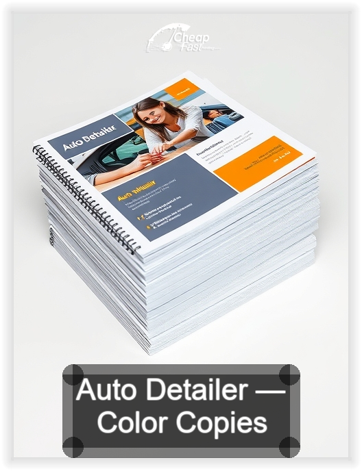 Auto Detailer business card design sample