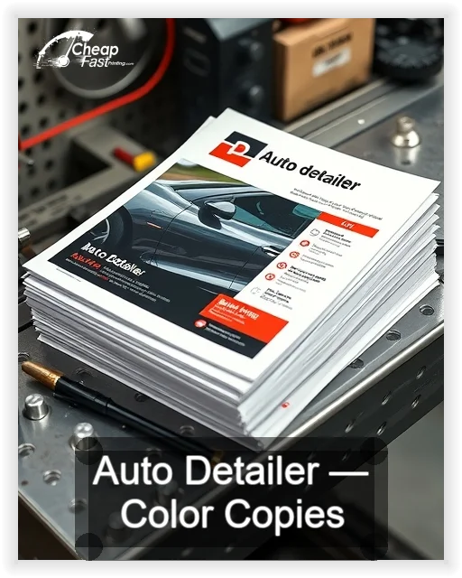 Auto Detailer business card design sample