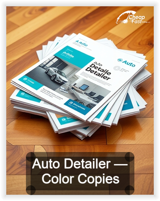 Auto Detailer business card design sample