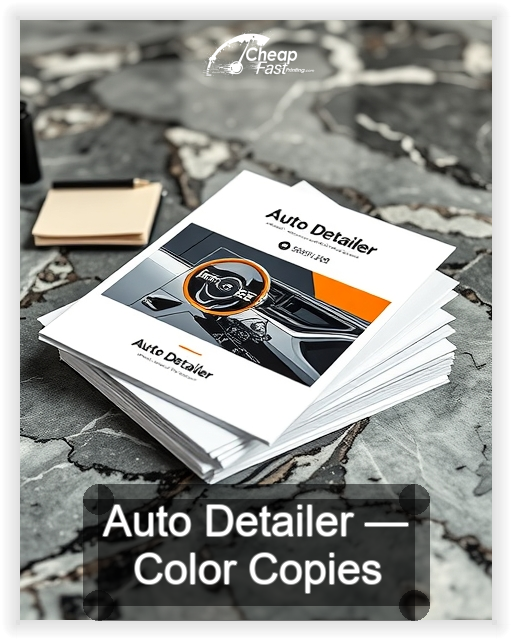 Auto Detailer business card design sample