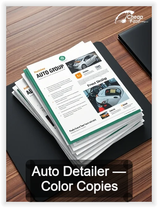 Auto Detailer business card design sample