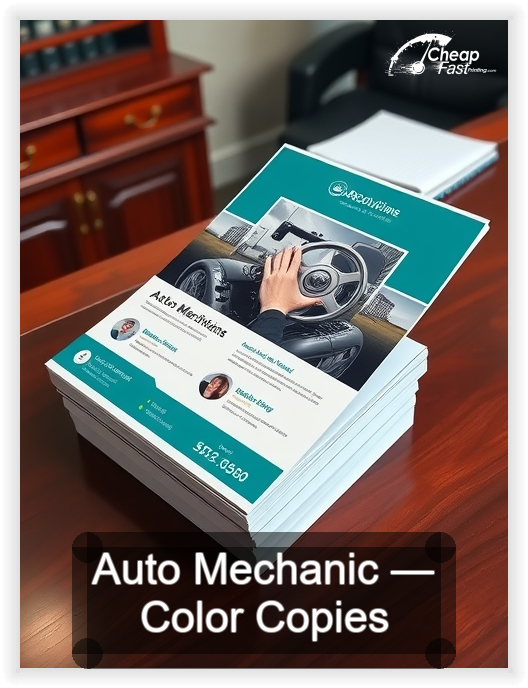 Auto Mechanic business card design sample