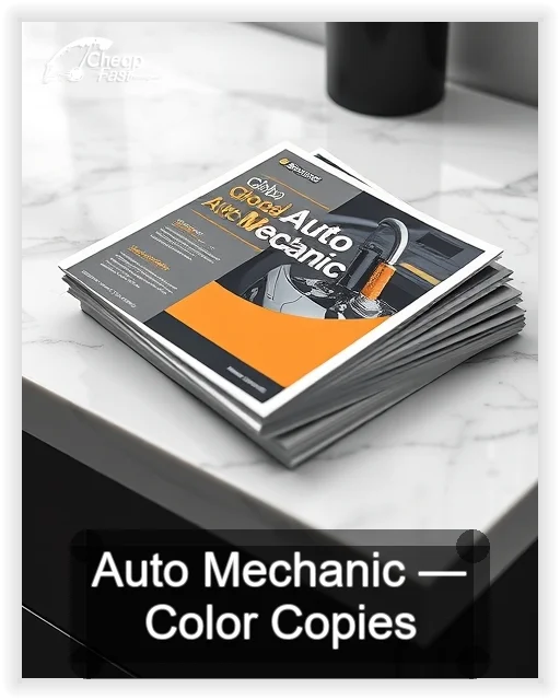Auto Mechanic business card design sample