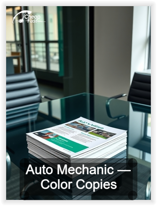 Auto Mechanic business card design sample