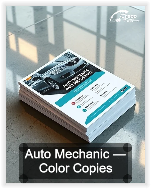 Auto Mechanic business card design sample