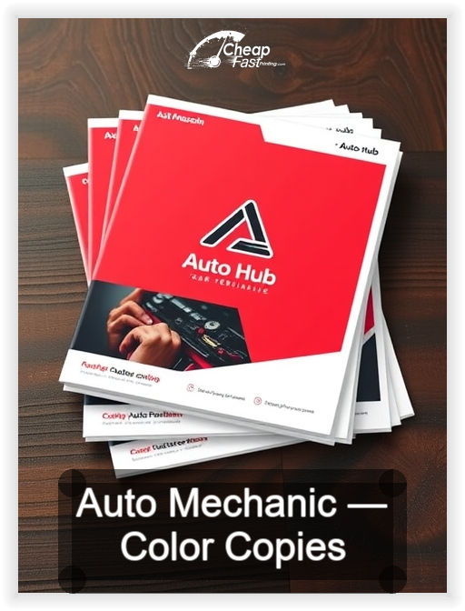 Auto Mechanic business card design sample