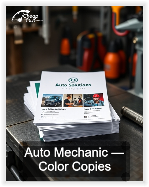 Auto Mechanic business card design sample