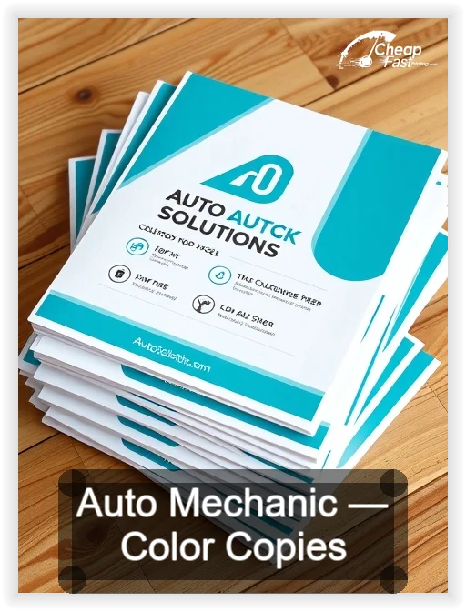 Auto Mechanic business card design sample