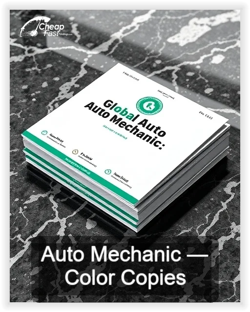Auto Mechanic business card design sample