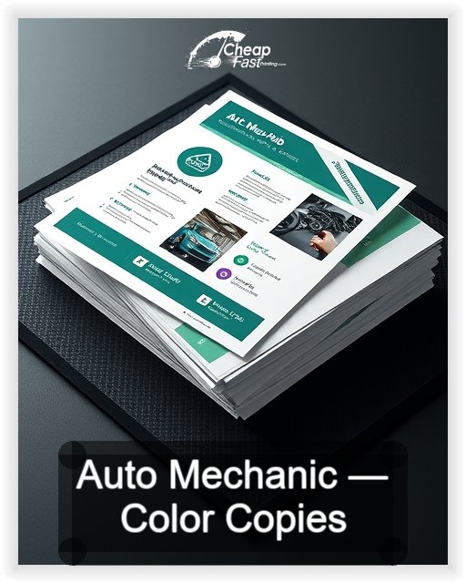 Auto Mechanic business card design sample