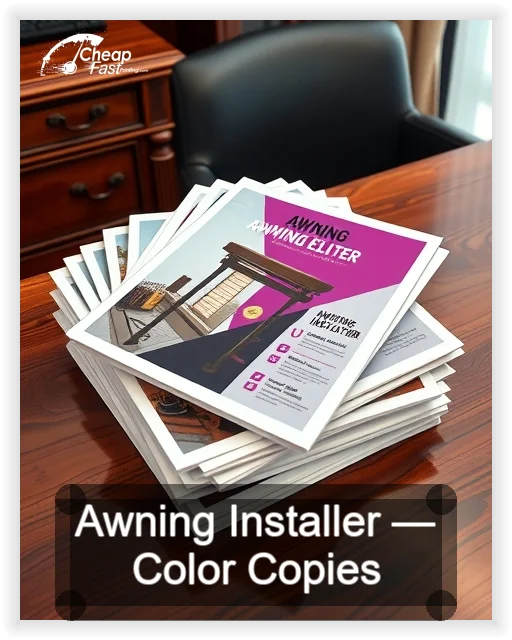 Awning Installer business card design sample