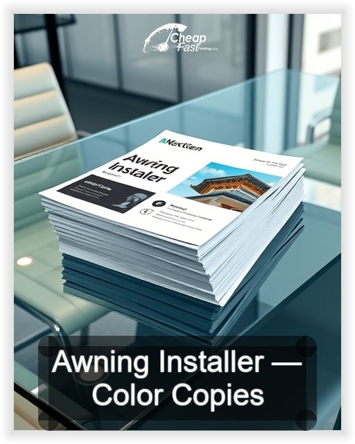 Awning Installer business card design sample